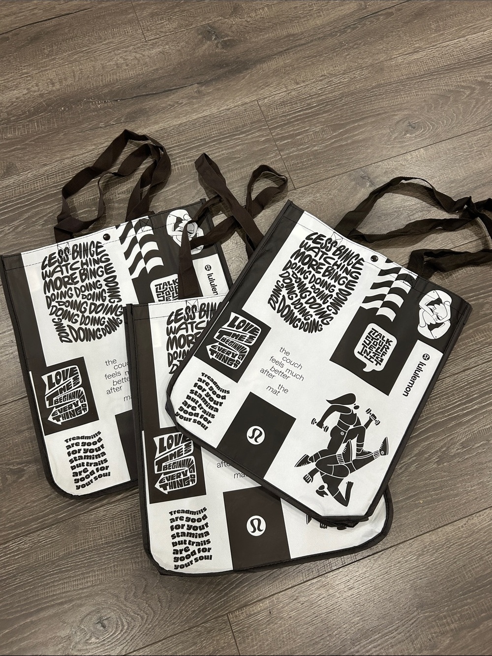3x Lululemon Tote Bags (Reusable Shopping Bags)-large size - Picture 2 of 4